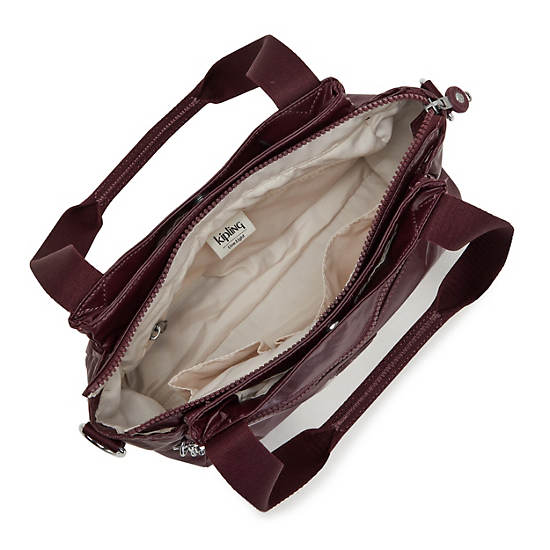 Kipling Elysia Metallic Skulderveske Burgunder | NO 1809OK